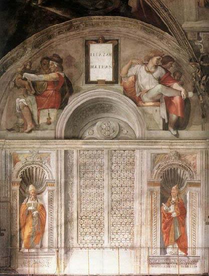 Michelangelo Buonarroti Lunette and Popes France oil painting art